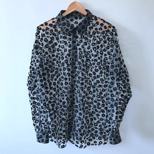 Leopard Mesh Shirt